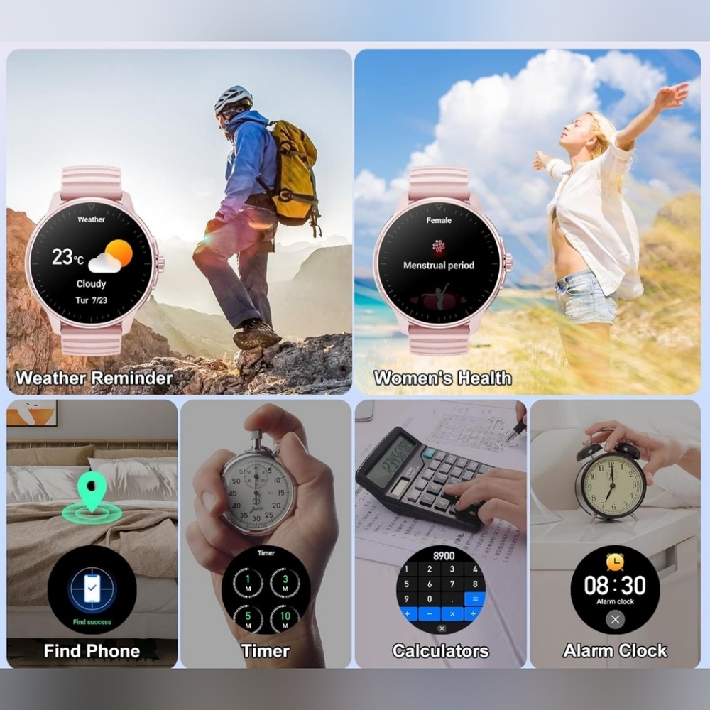 Smart Watch for Men Women Answer/Make Calls, 1.39''Touch Screen Fitness Tracker - Picture 3 of 7